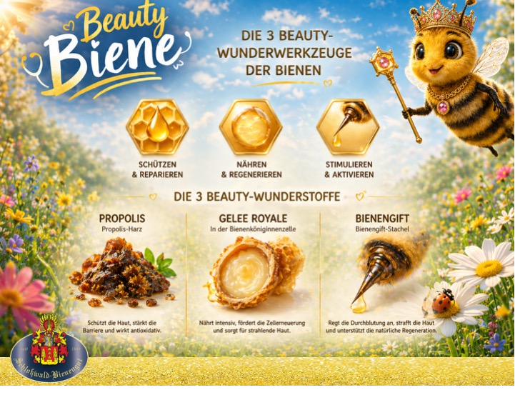 Die drei Beauty-Wunderwerkzeuge der Bienen: Propolis, Gelée Royale und Bienengift